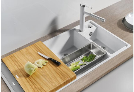 Мойка Blanco AXIA III 6 S чаша справа, доска ясень клапан-автомат InFino® антрацит preview 3