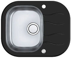 Мойка Alveus Wave Up 10 черное стекло