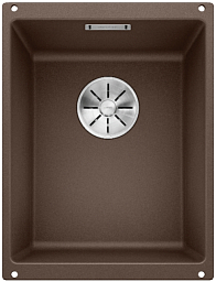 Мойка Blanco SUBLINE 320-U SILGRANIT отводная арматура InFino® кофе