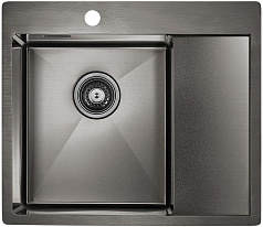 Мойка Paulmark Alster L вороненая сталь брашированная