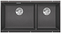 Мойка Blanco SUBLINE 480/320-U отводная арматура InFino® темная скала