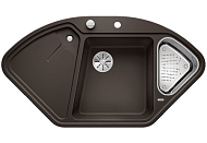 Мойка Blanco DELTA II-F SILGRANIT клапан-автомат InFino® кофе