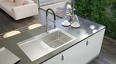 Мойка Alveus Pure Up 40 нержавеющая сталь атласная, чаша справа