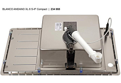 Мойка Blanco Andano XL 6S-IF Compact нержавеющая сталь зеркальная полировка