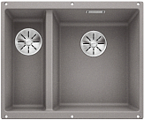 Мойка Blanco SUBLINE 340/160-U SILGRANIT чаша справа, отводная арматура InFino® алюметаллик