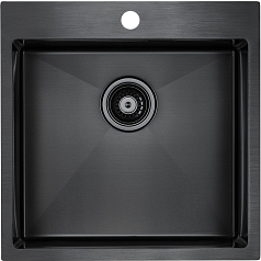 Мойка Paulmark Velten вороненая сталь брашированная