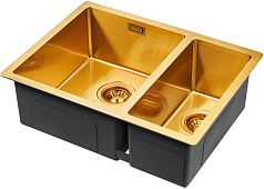 Мойка Paulmark Annex L золото брашированное