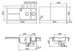 Мойка Schock HORIZONT 60D CRISTADUR аворио