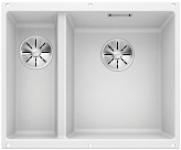 Мойка Blanco SUBLINE 340/160-U SILGRANIT чаша справа, отводная арматура InFino® белый