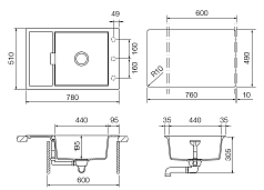 Мойка Schock ETON 60D Small CRISTADUR пуро