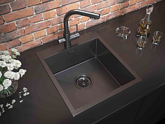 Мойка Paulmark Neckar вороненая сталь атласная