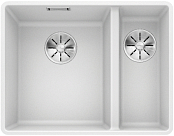 Мойка Blanco SUBLINE 340/160-F отводная арматура InFino® белый