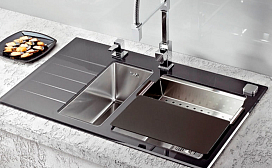 Alveus: Инструкция по установке стеклянной кухонной мойки