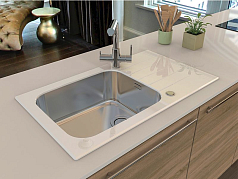 Мойка Alveus Glassix Up 40 белое стекло