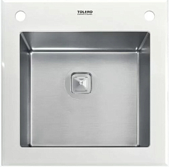 Мойка Tolero TG-500 белое стекло