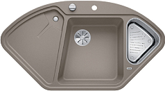 Мойка Blanco DELTA II SILGRANIT клапан-автомат InFino® серый беж