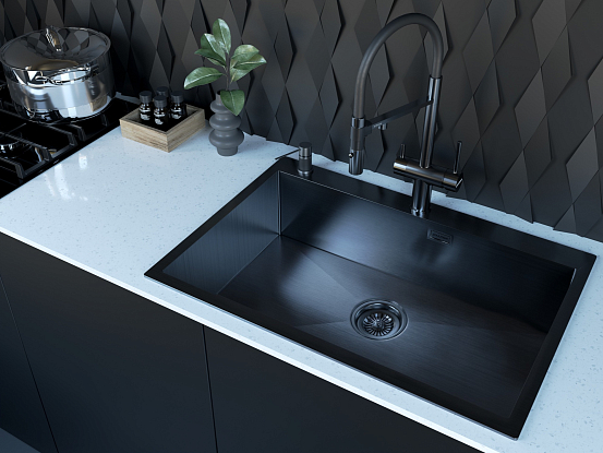 Мойка Paulmark Saar вороненая сталь preview 2