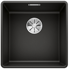 Мойка Blanco SUBLINE 400-F отводная арматура InFino® черный