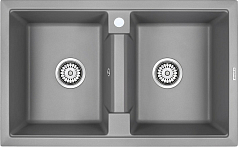 Мойка Paulmark Zwilling серый металлик