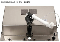 Мойка Blanco ANDANO 700-IF-A клапан-автомат отводная арматура InFino® кнопка PushControl нержавеющая сталь зеркальная полировка