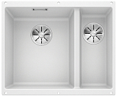 Мойка Blanco SUBLINE 340/160-U SILGRANIT чаша слева, отводная арматура InFino® белый