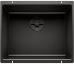 Мойка Blanco SUBLINE 500-U SILGRANIT отводная арматура InFino® черный black edition