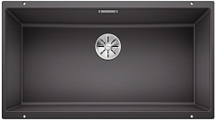 Мойка Blanco SUBLINE 800-U отводная арматура InFino® темная скала