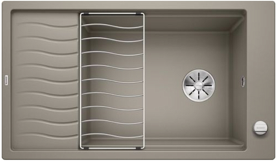 Мойка Blanco Elon XL 8 S SILGRANIT PuraDur клапан-автомат InFino® серый беж preview 1