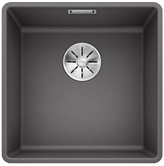 Мойка Blanco SUBLINE 400-F отводная арматура InFino® темная скала