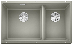 Мойка Blanco SUBLINE 430/270-U отводная арматура InFino® жемчужный