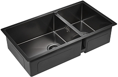 Мойка Paulmark Osser вороненая сталь брашированная