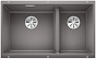 Мойка Blanco SUBLINE 430/270-U отводная арматура InFino® алюметаллик