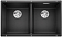 Мойка Blanco SUBLINE 350/350-U SILGRANIT отводная арматура InFino® антрацит