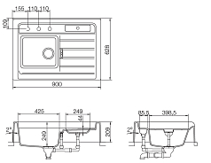 Мойка Schock GRANDO 90 CRISTADUR бронза
