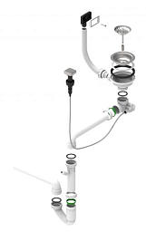 Одинарный сифон Alveus 114-PP-POPUP 1127251