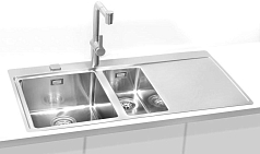 Мойка Alveus Pure 60L нержавеющая сталь матовая, чаша слева