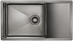 Мойка Paulmark Platte вороненая сталь брашированная