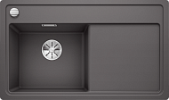 Мойка Blanco ZENAR 45 S-F SILGRANIT чаша слева, доска стекло клапан-автомат InFino® темная скала