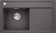 Мойка Blanco ZENAR 45 S-F SILGRANIT чаша слева, доска стекло клапан-автомат InFino® темная скала