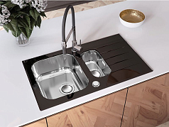 Мойка Alveus Glassix Up 20 черное стекло