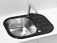 Мойка Alveus Wave Up 10 черное стекло