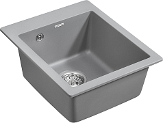 Мойка Paulmark Leer серый металлик