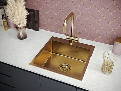 Мойка Paulmark Velten золото брашированное