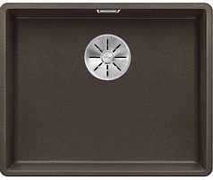 Мойка Blanco SUBLINE 500-F отводная арматура InFino® кофе