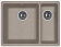 Мойка Florentina Вега 335/160 серый шёлк