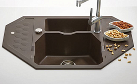 Alveus: Как сделать отверстие под смеситель в каменной мойке?