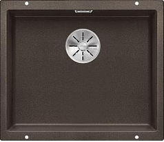 Мойка Blanco SUBLINE 500-U SILGRANIT отводная арматура InFino® кофе