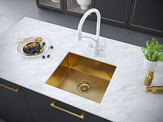 Мойка Paulmark Weser золото брашированное