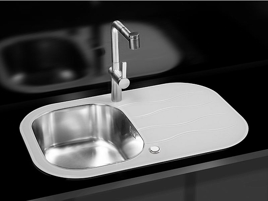 Мойка Alveus Wave Up 20 белое стекло preview 2