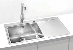 Мойка Alveus Pure Up 50 FI нержавеющая сталь матовая, чаша слева